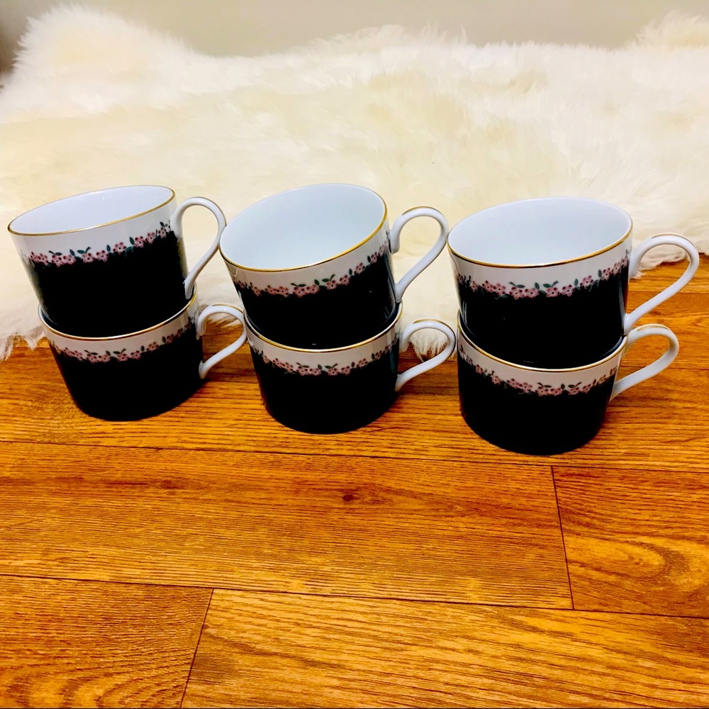 Vintage Set OF 6 Flat Cup Rose Pavillion by ARITA